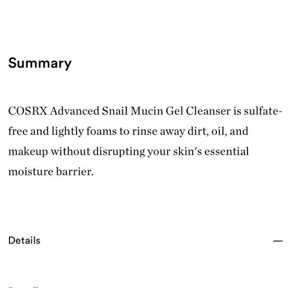 $5🌟 Cosrx Advanced Snail Muchin Gel Cleanser - Picture 4 of 5